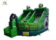 الأخضر لكرة القدم للأطفال نفخ نطاط القلعة القفز البيت السرد الشريحة للحزب