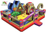 حلوى موضوع PVC نسف قلعة نطاط تصميم ملون ومدهشة للأطفال